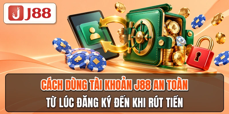 Cách dùng tài khoản J88 an toàn từ lúc đăng ký đến khi rút tiền